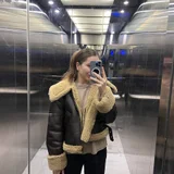 Дубленка Zara из еко кожи XS, подойдет на S (photo 1)
