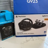 Руль с педалями Logitech G923 и коробка передач (photo 1)