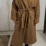 шикарное пальто-халат в отличном состоянии (размер L, oversize (photo 1)