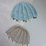 Вязаная крючком шапочка ручной работы (photo 4)
