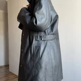 🖤 Черный кожаный плащ (photo 1)