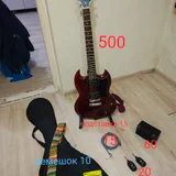 Гитара Epiphone SG с чехлом и аксессуарами (photo 2)