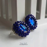 Серьги-гвоздики Сапфир ручной работы (photo 4)