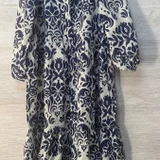 Длинное платье Zara в бежево-синих тонах (photo 2)