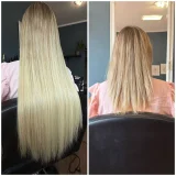 Наращивание биопротеиновых волос на микрокапсулы — wig (photo 1)