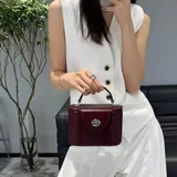 Сумка lunch box кожаная wine red (photo 3)