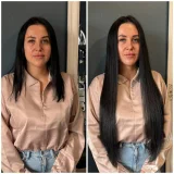 Наращивание биопротеиновых волос на микрокапсулы — abaya, sweatshirt (photo 4)