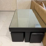 Столик с зеркалом и 6 пуфиками — carton, pedestal (photo 2)