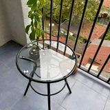 Балконный столик металл и стекло — pot, patio (photo 4)