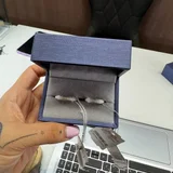 Золотые обручальные кольца с бриллиантами, белое золото 585 пробы — mortarboard (photo 3)