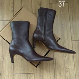 Topshop Tiggy бордовые кожаные сапоги — cowboy boot (photo 2)