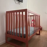 Детская кроватка из массива бука с матрасом — crib, cradle (photo 4)