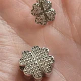 Комплект серебряных украшений Клевер — hair slide (photo 4)