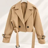 Укороченный бежевый тренч — trench coat (photo 1)