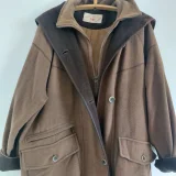 Женское пальто-куртка с капюшоном, 70% шерсть (photo 8)