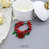 Браслет "Красная роза" — necklace, eggnog, bottlecap (photo 3)