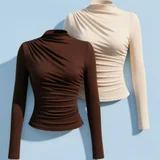 Велюровый лонгслив — jersey, maillot, velvet (photo 1)