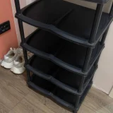 Обувница черно-белая — space heater, bookcase (photo 2)