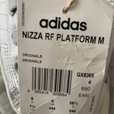 Серебристые кеды Adidas Originals Nizza — packet, oil filter (photo 5)