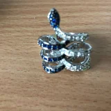 Кольцо-змейка со синими кристаллами — screw, nail, knot (photo 2)
