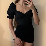 Кроп топ / блуза H&M — miniskirt, shower cap (photo 2)