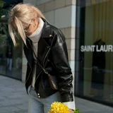 Кожаная куртка косуха — suit, trench coat (photo 2)
