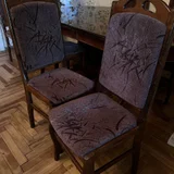 Раздвижной обеденный стол из натурального дерева и 6 стульев (photo 7)