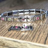 Набор украшений: серьги, кольца, браслет и украшение на шею — harmonica, combination lock (photo 5)