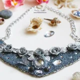 Колье Silver Rose ручной работы — necklace, hair slide (photo 5)