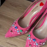 Женские туфли на высоком каблуке, розовые, размер 38 — clog, sandal (photo 5)