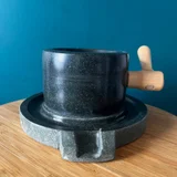 Мельница из натурального зеленого камня — switch, bearskin, mortar (photo 1)