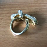 Кольцо-змейка со синими кристаллами — knot, hair slide (photo 4)
