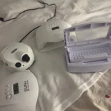 Набор: Модем, мышь, CD-плеер, проектор, кассеты, противогаз — purse, modem, mouse (photo 1)