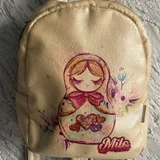 Женский синий рюкзак — bonnet, bib, diaper (photo 4)