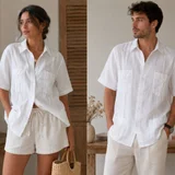 Льняная рубашка Arturo Calle — lab coat, pajama (photo 1)
