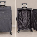 Чемодан пластиковый размер М серый — backpack (photo 2)