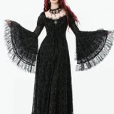 Бархатное пальто / накидка — cloak, overskirt, velvet (photo 2)
