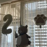 Шарики 3 шт (2 года, медведь и лапка) — window screen, window shade (photo 1)
