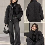 Чёрная стёганая куртка Zara — suit, trench coat (photo 2)