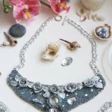 Колье Silver Rose ручной работы — necklace (photo 4)