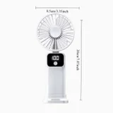 Миниатюрный ручной вентилятор с цифровым дисплеем — analog clock, scale, electric fan (photo 2)