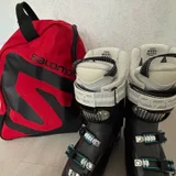 Горнолыжные ботинки SALOMON — knee pad, backpack (photo 5)