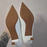 Белые туфли на каблуке — wooden spoon, sandal (photo 2)
