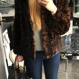 Норковая полушубка — fur coat, jean (photo 1)