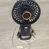 Миниатюрный ручной вентилятор с цифровым дисплеем — electric fan, hand blower (photo 1)