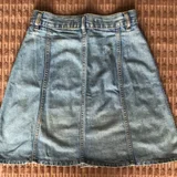 Юбка от модельера с высокой талией и поясом — jean, miniskirt (photo 4)