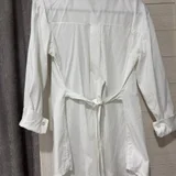 Белая удлиненная рубашка Cottone — lab coat, trench coat, pajama (photo 2)