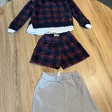 Комплект школьной одежды для девочки 7-8 лет — miniskirt, velvet, overskirt (photo 3)