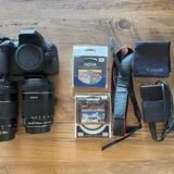 Фотоаппарат Canon EOS 750D с комплектом объективов и аксессуаров — reflex camera, lens cap (photo 2)
