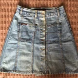 Юбка от модельера с высокой талией и поясом — miniskirt, jean (photo 3)